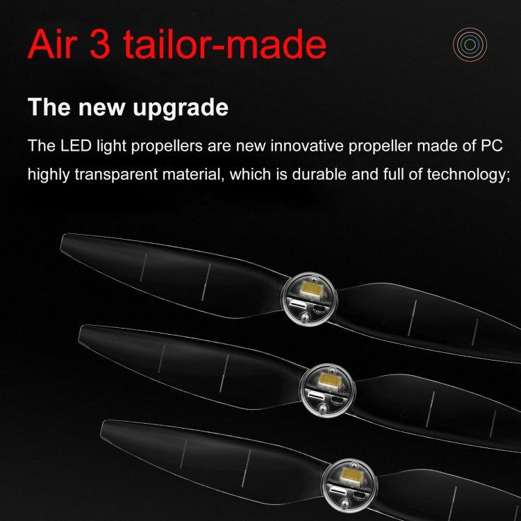 For DJI Air 3 STARTRC 2 Pairs Color LED Flash Lamp Low Noise Propellers, For DJI Air 3 For DJI Air 3 STARTRC 2 Pairs Color LED Flash Lamp Low Noise Propellers, For DJI Air 3
